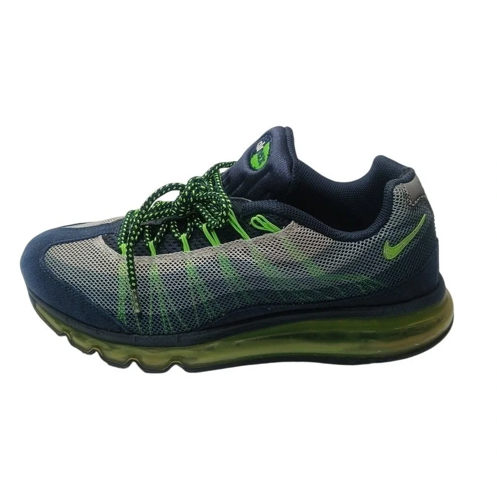 Nike Air Max 95 Dynamic Flywire Mens 9 Navy Blue Lime‎ Green 599300-434 Sneaker